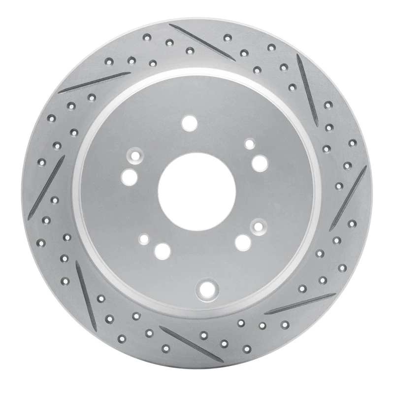 DFC 05-18 Acura Rdx Rear Right Drilled & Slotted Geoperformance Rotor