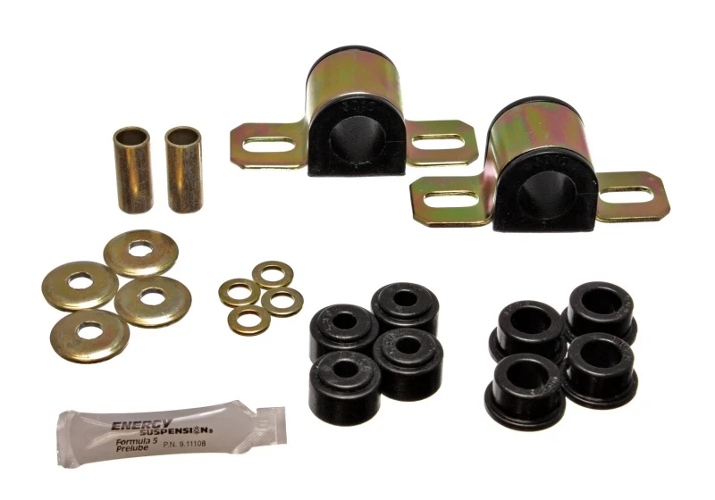 Energy Suspension 84-01 Jeep Cherokee Schwarz Vorne 25mm Stabilisatorlager-Set mit Endlagern