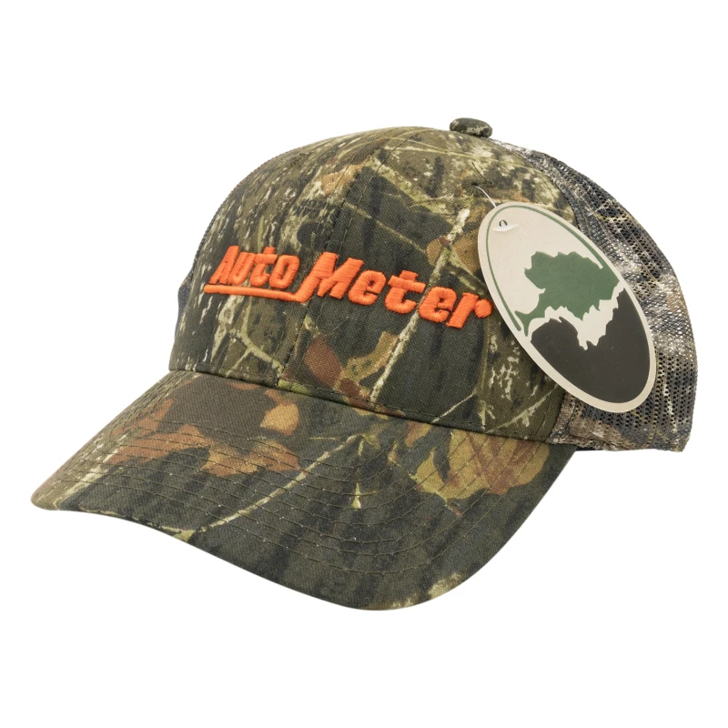 Autometer-Hut Mesh Black mit Velcro Jagd Camo Blaze Orange