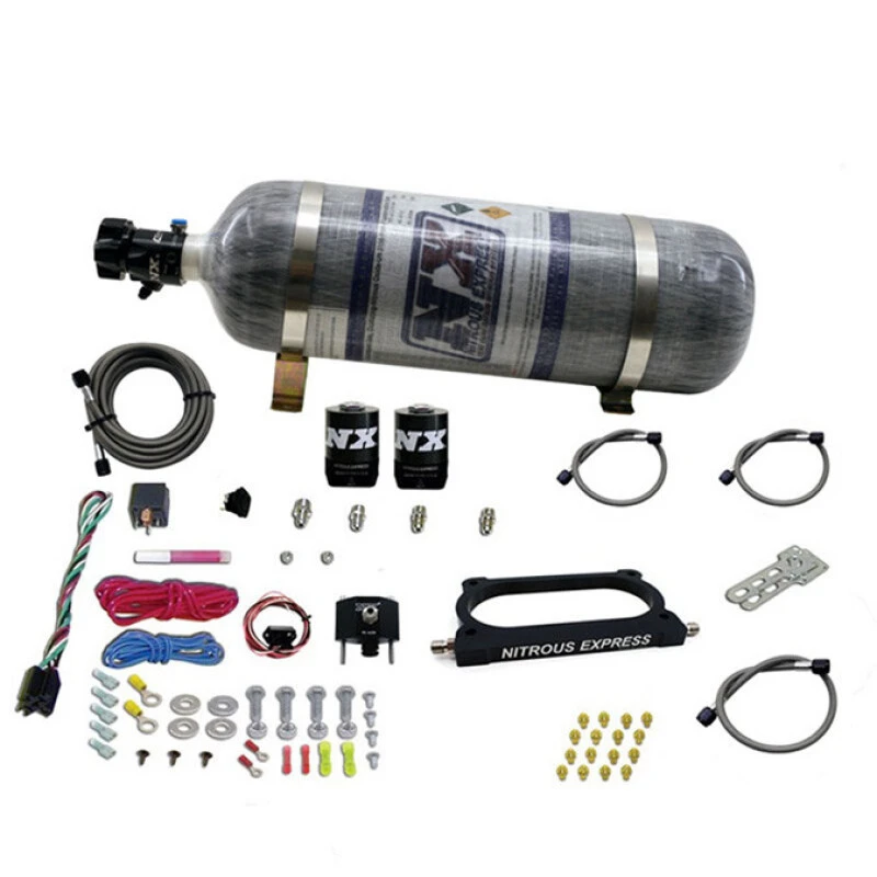 Nitrous Express 07-14 Ford Mustang GT500 Nitrous Plate Kit (50-250HP) w/Composite Bottle