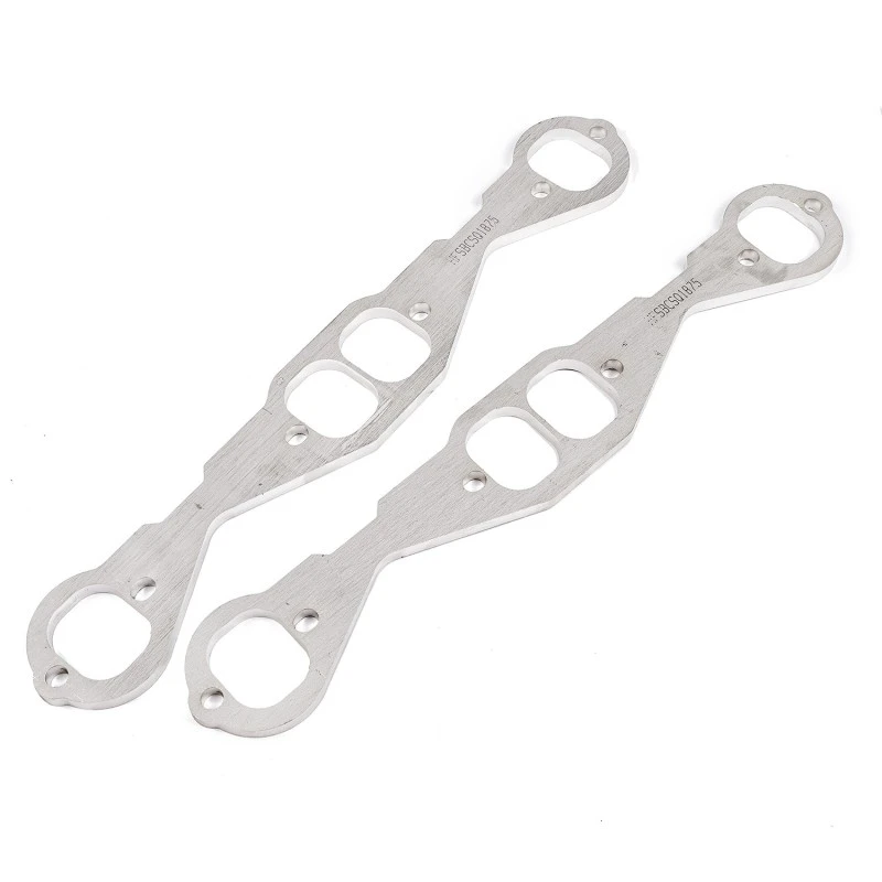 Stainless Works Small Block Chevy Eckige Oval-Port-Header 304SS Abgasflansche 1-3/4 Zoll Primär