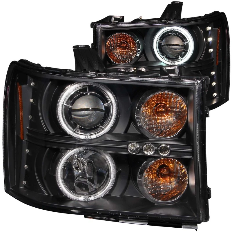 ANZO 2007-2013 Gmc Sierra 1500 Projektor-Scheinwerfer mit Halo Schwarz