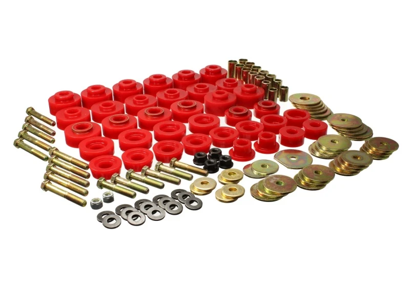 Energy Suspension 65-67 Chevrolet Biscayne/Bel Air/Caprice/Impala Karosserie-Montage-Set mit Hardware - Rot