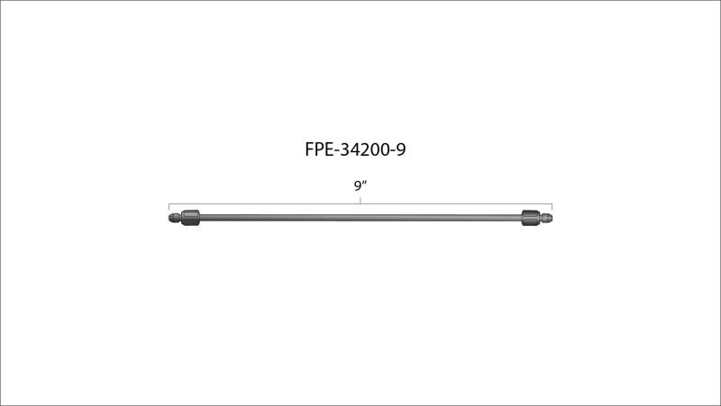 Fleece Performance 9-Zoll-Hochdruck-Kraftstoffleitung (8mm x 3,5mm Leitung, M14x1,5 Nüsse)