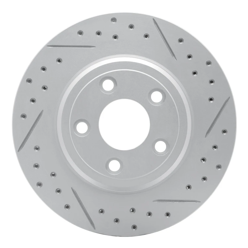 DFC 00-06 Ford Thunderbird Rear Right Drilled & Slotted Geoperformance Rotor
