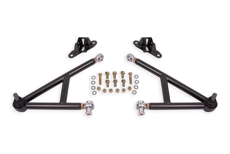 BMR 11-14 Ford Mustang Lower A-Arm Kit - Black Hammertone