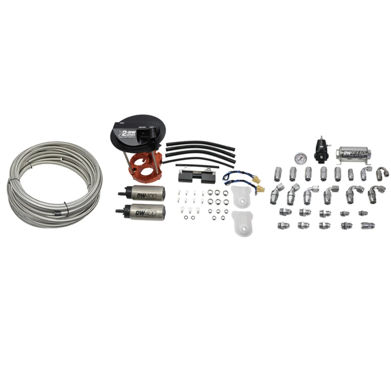 DeatschWerks 16-19 Cadillac CTS-V X2 Serie Kraftstoffpumpenmodul mit Dual DW400 und PTFE Rücklauf-Kit