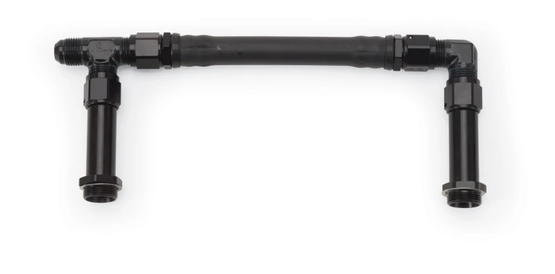 Russell Performance -8 AN bis -8 AN Twist-Lok Holley 4150 Dual Inlet Carb Kit (Schwarz)