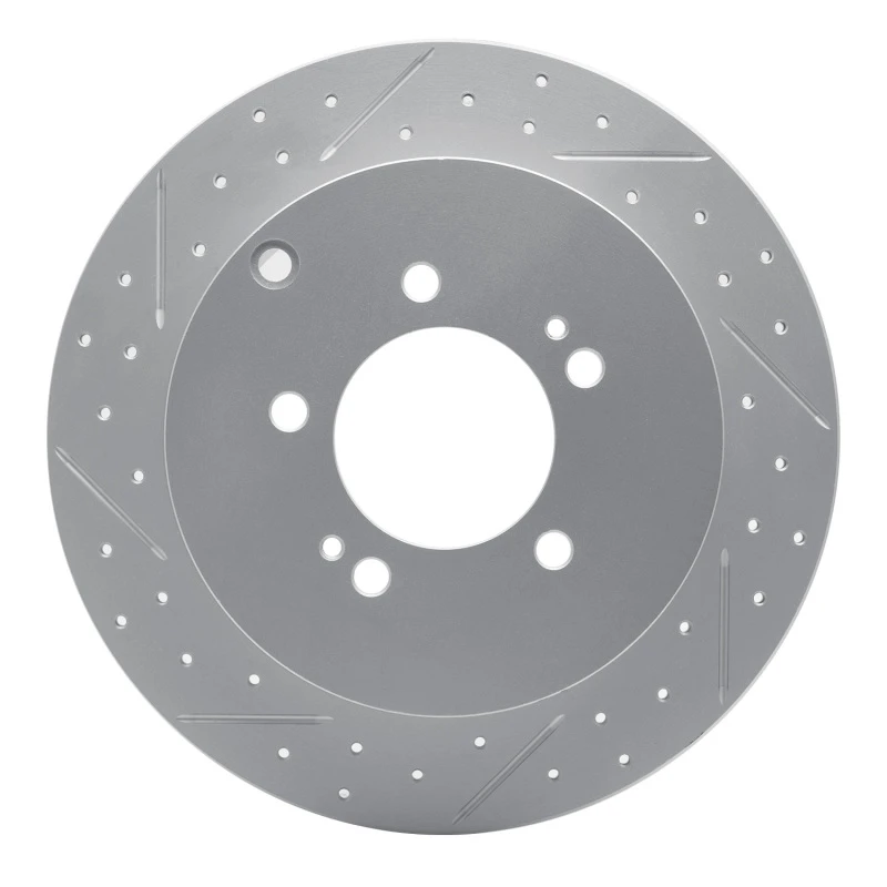 DFC 07-15 Mitsubishi Lancer Rear Left Drilled & Slotted Geoperformance Rotor