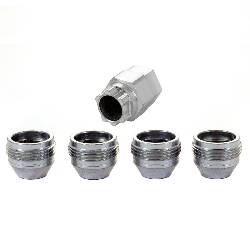 McGard Radschlossmutter-Set - 4 Stück (Unter Hubkappe / Kegelsitz) 1/2-20 / 3/4 & 13/16 Sechskant / 19,9 mm L