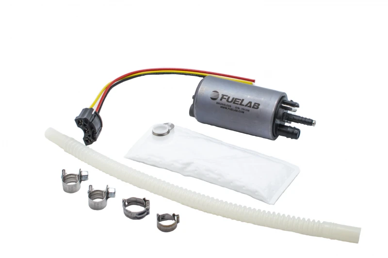 Fuelab 496 In-Tank Brushless Fuel Pump w/9mm Barb & 6mm Barb Siphon