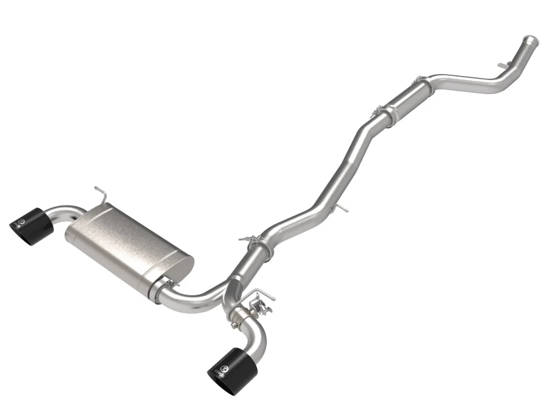 aFe POWER Takeda 2021 Toyota Supra 2.0L (t) 2,5-3 Zoll 304 SS CB Auspuff mit schwarzen Endrohren