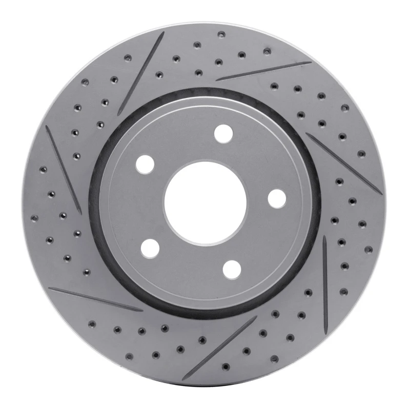 DFC 05-10 Jeep Commander Front Right Drilled & Slotted Geoperformance Rotor