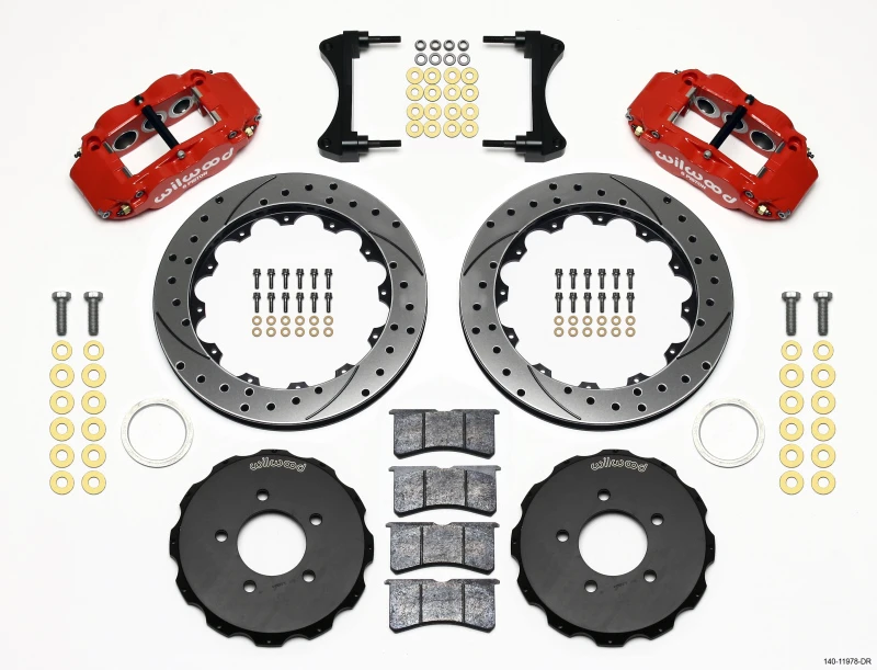 Wilwood Narrow Superlite 6R Front Hat Kit 12,88 Zoll Drill Rot 2006-Up Civic / CRZ