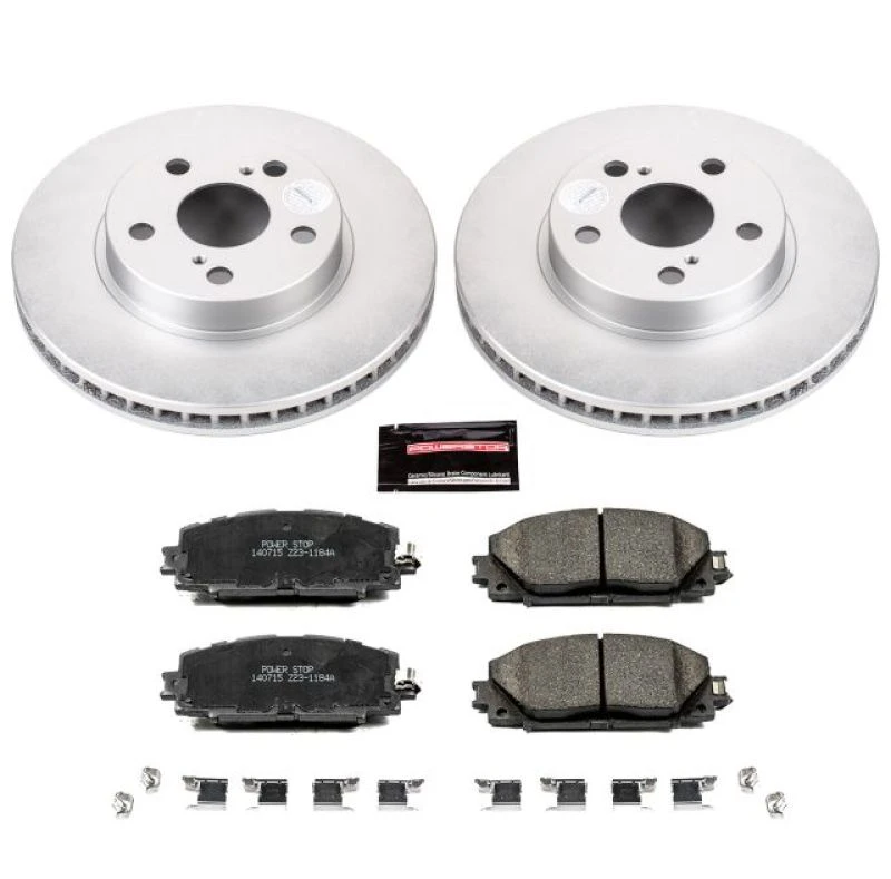 powerstop_CRK5870-6794583531c1b Power Stop 11-17 Lexus CT200h Front Z17 Evolution Geomet Coated Brake Kit