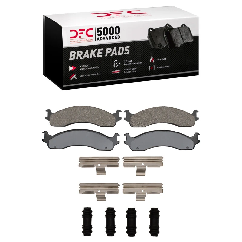 DFC 95-07 Ford E-Super Duty Front 5000 Advanced Semi Metallic Brake Pads and Hardware Kit