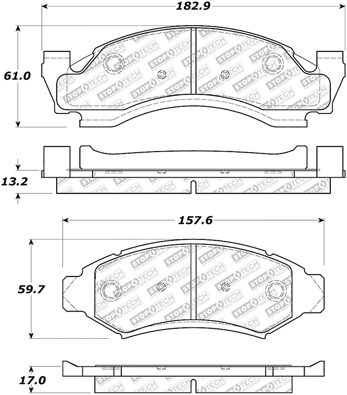StopTech Street Select Brake Pads - Front