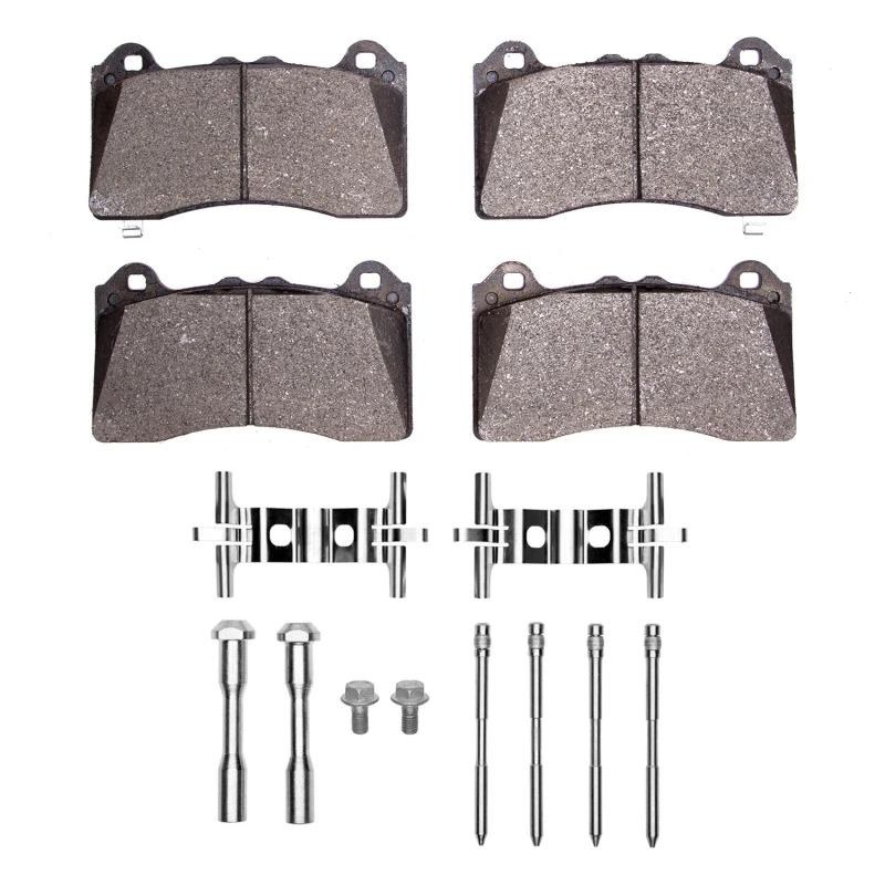 DFC 16-18 Ford Focus Front 5000 Advanced Low Metallic Brake Pads and Hardware Kit