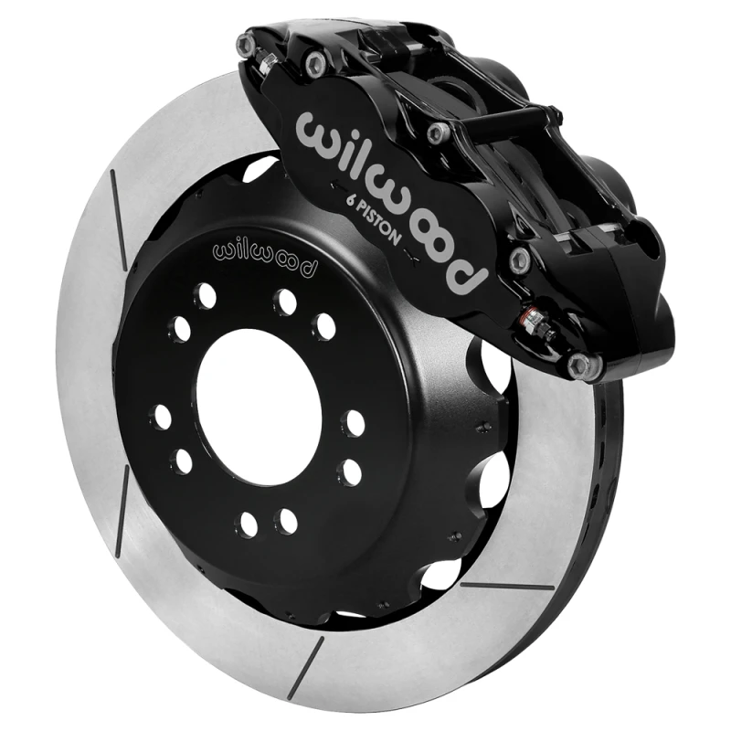 Wilwood Ford Mustang II Ford Narrow Superlite 6 Front Brake Kit w/ 12.88in Slotted Rotor - Black