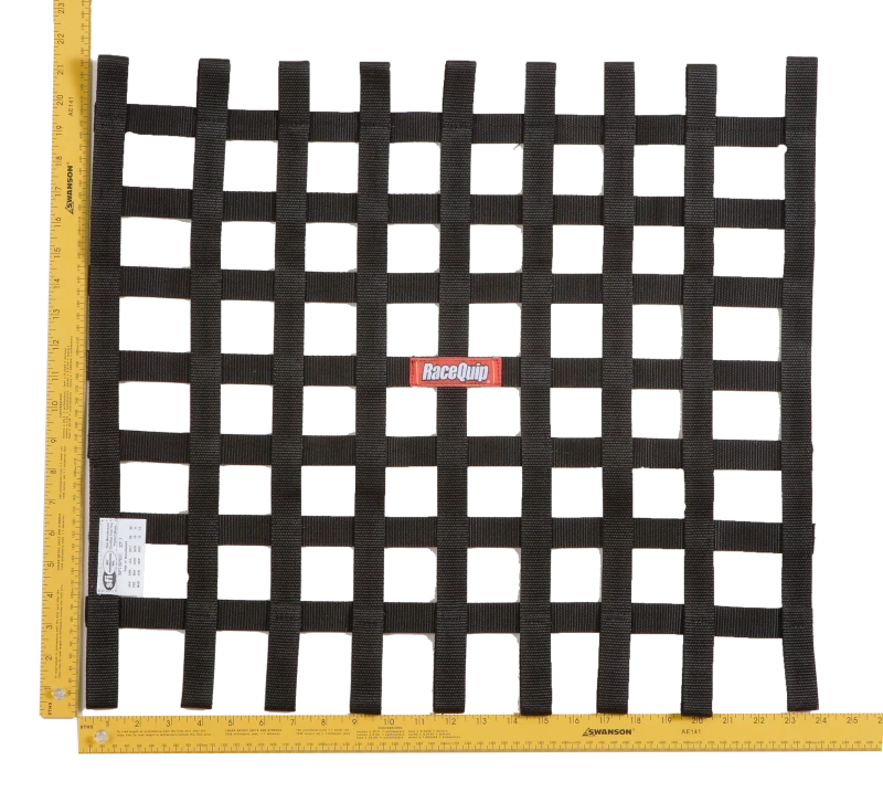 RaceQuip Black 21 X 24 SFI Ribbon Net