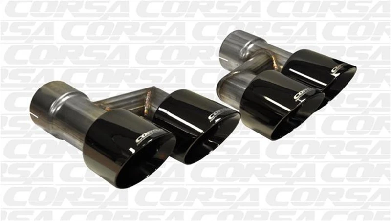 Corsa 2015-2017 Ford Mustang GT 5.0 Schwarzes Quad-Tipps-Kit
