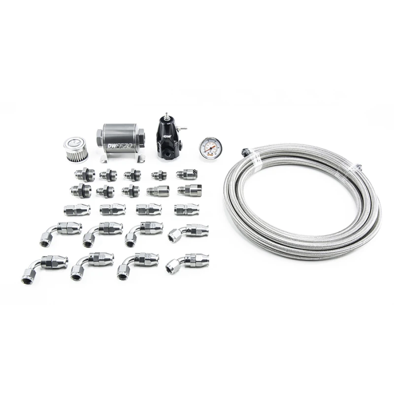 DeatschWerks 01-15 Honda Civic DW400 Pumpenmodul-Rücklauf-Verrohrungskit mit PTFE-Kraftstoffleitungen
