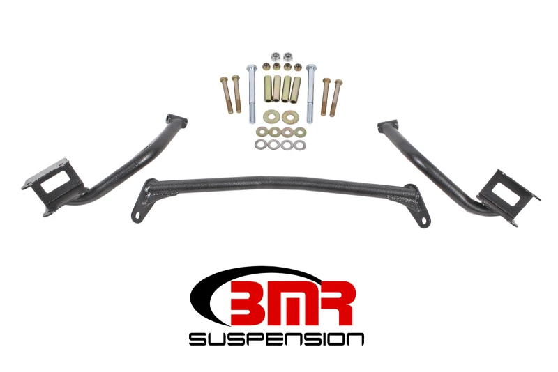 BMR 79-04 Fox Mustang Obere Torque-Box-Verstärkungsplatten in Tubular-Stil - Schwarz-Hammertone