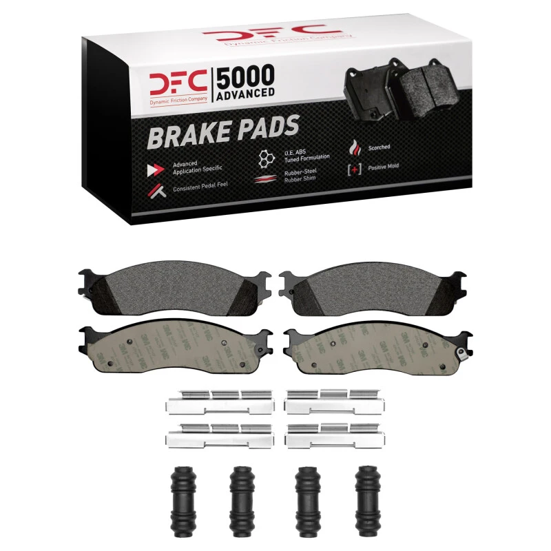 DFC 03-08 Dodge Ram 4000 (Mexico) Front 5000 Advanced Semi Metallic Brake Pads and Hardware Kit