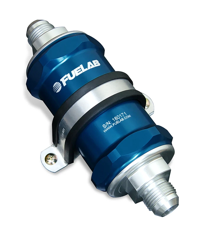 Fuelab 848 Series In-Line Fuel Filter with Integrated Check Valve -6AN