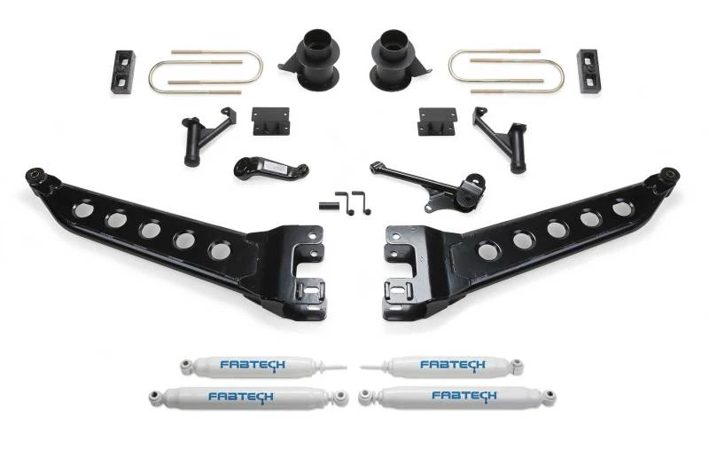 Fabtech 13-18 Ram 3500 4WD mit werkseitigen Radius-Armen 5-Zoll-Radius-Arm-System mit Perf.-Stoßdämpfern
