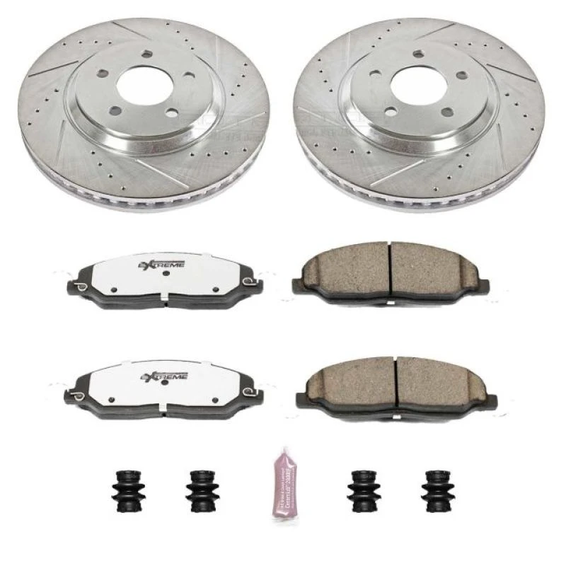 powerstop_K1380-26-67945aa552458 Power Stop 05-10 Ford Mustang Front Z26 Street Warrior Brake Kit