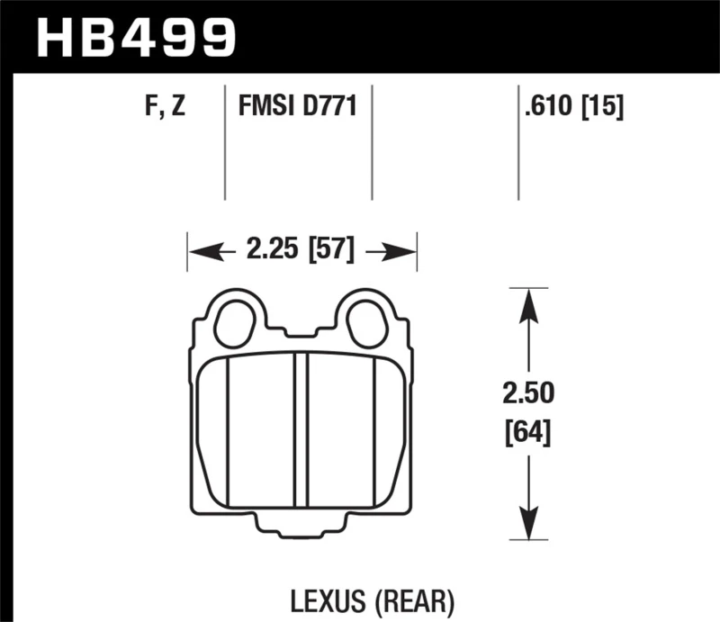 hawk-performance_HB499F.610-6793421caef92 Hawk 00-05 Lexus IS300 HPS Straßen-Bremsbeläge hinten