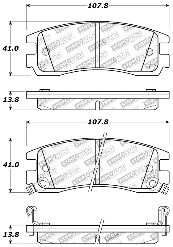 StopTech Sport Brake Pads w/Shims and Hardware - Front