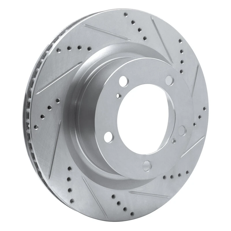 DFC 07-22 Lexus LX570 Front Right Drilled & Slotted Silver Brake Rotor