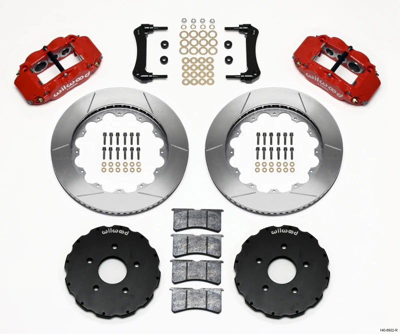 Wilwood Narrow Superlite 6R Front Hat Kit 14,00 Zoll Rot 2005- Corvette C6