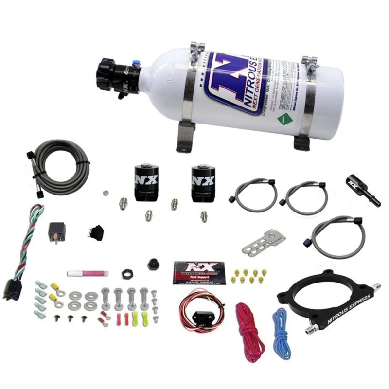Nitrous Express 11-15 Ford Mustang GT 5.0L Hochleistungs-Nitrous-Plate-Kit (50-250PS) mit 5lb-Flasche
