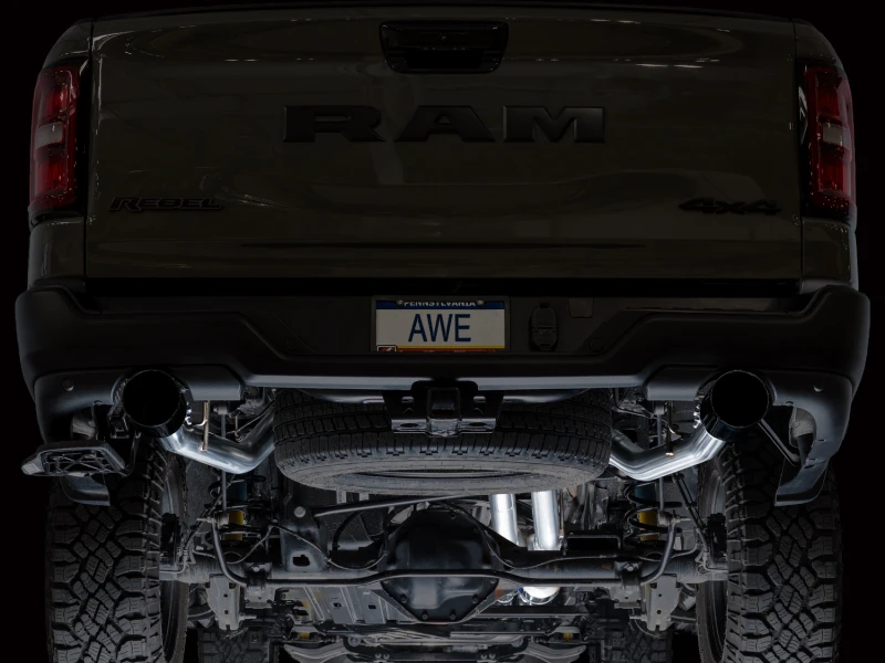 AWE Tuning 2025+ RAM 1500 3.0TT Rebel 0FG Cat-Back Exhaust w/ Diamond Black Tips