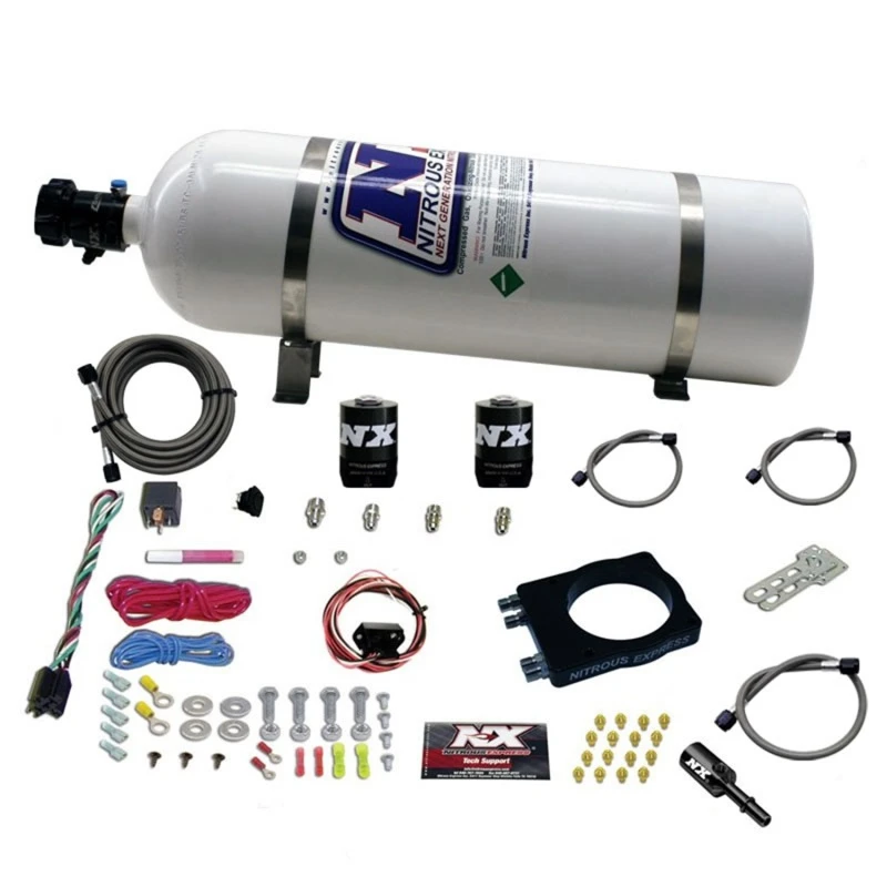 nitrous-express_20944-15-6794307d01fa3 Nitrous Express Dodge Hemi Nitrous-Plate-Kit (50-400PS) mit 15lb-Flasche