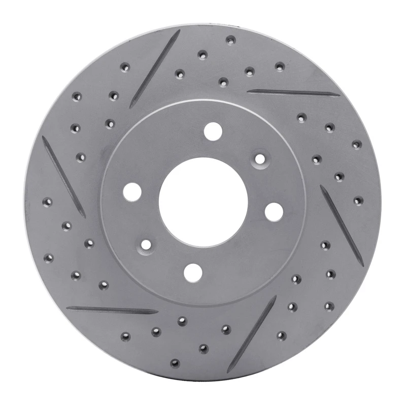 DFC 12-25 Dodge Attitude (Mexico) Front Left Drilled & Slotted Geoperformance Rotor