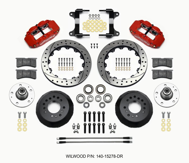 Wilwood Narrow Superlite 6R Vorderes Naben-Kit 12,88 Zoll Bohrung Rot 82-92 Camaro/Firebird