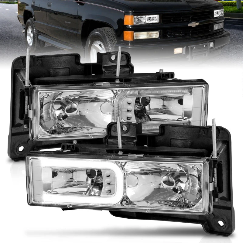 ANZO 1999-2000 Cadillac Escalade Kristall-Scheinwerfer