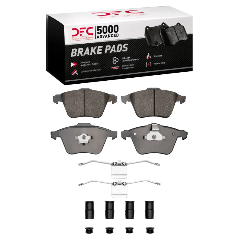 DFC 08-11 Saab 9-3 Front 5000 Advanced Low Metallic Brake Pads and Hardware Kit