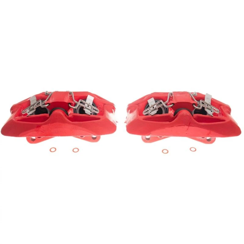 powerstop_S2758-679451868a359 Power Stop 03-04 Audi A6 Front Red Calipers w/Brackets - Pair