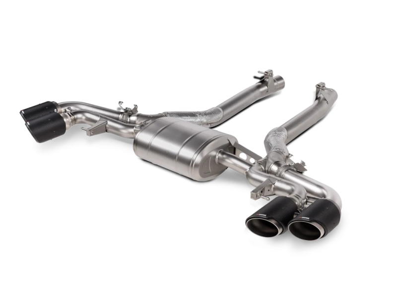Akrapovic 2024+ BMW X5M / X6M (Face Lift) Slip-On Line (Titanium) w/Carbon Fiber Tips