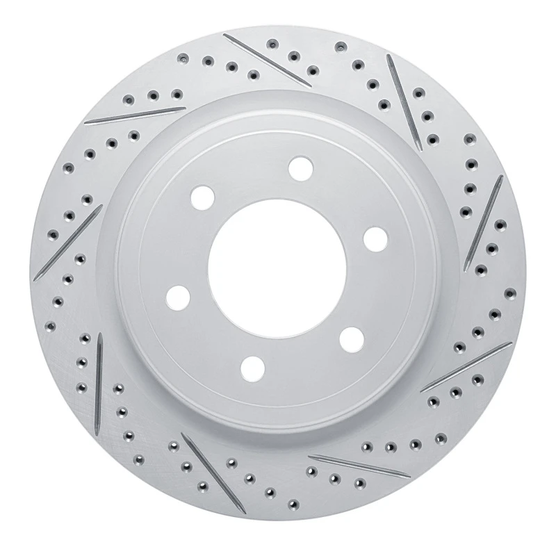 DFC 21-26 Ford F-150 4WD Rear Right Drilled & Slotted Geoperformance Rotor