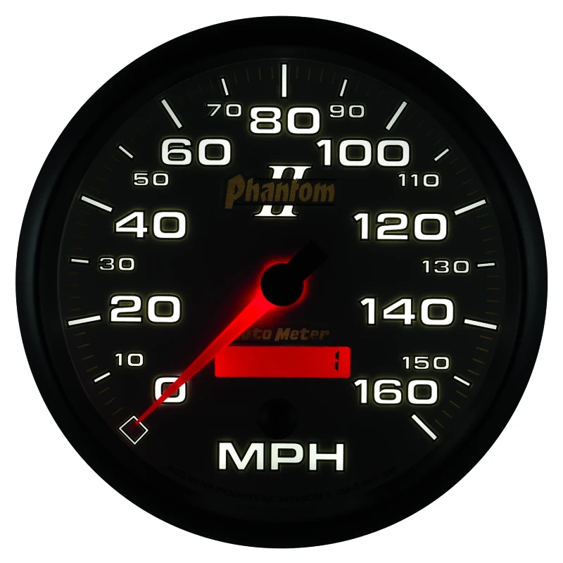 Autometer Phantom II 5in Electrical Programmable Speedometer 150MPH