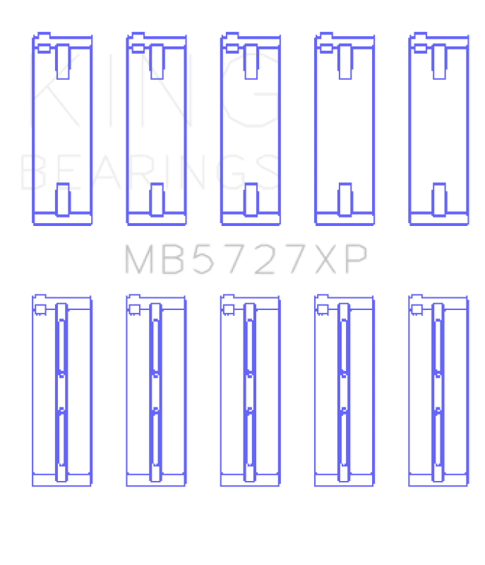 King Engine Bearings Suzuki M16A (Size .026) Crankshaft Main Bearings (Set of 5)