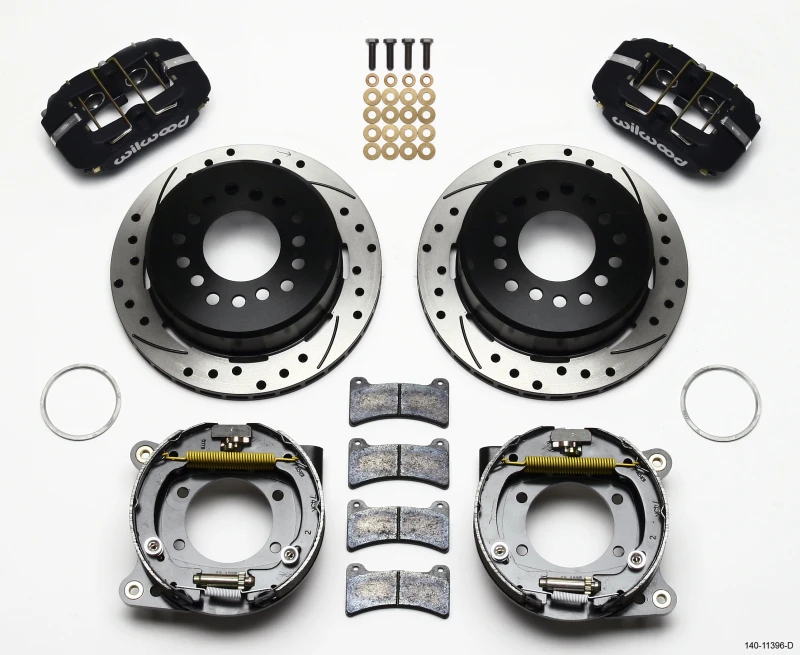 Wilwood Dynapro Low-Profile 11.00in P-Brake Kit Drilled Ford 8.8 w/2.50in Offset-5 Lug