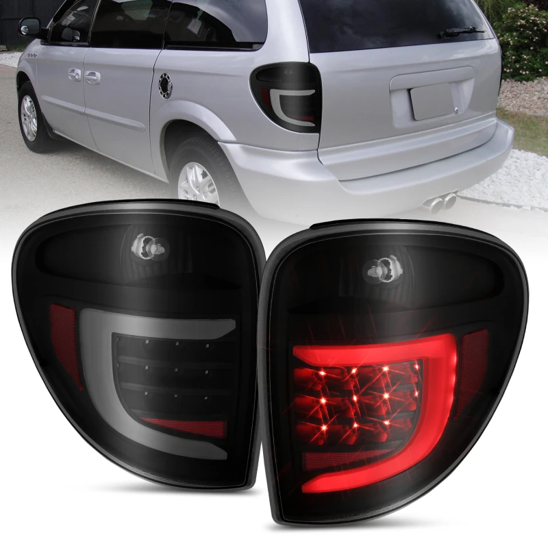 ANZO 2004-2007 Dodge Grand Caravan LED-Rückfahrscheinwerfer mit Leuchtbalken, schwarzes Gehäuse, Rauchglas