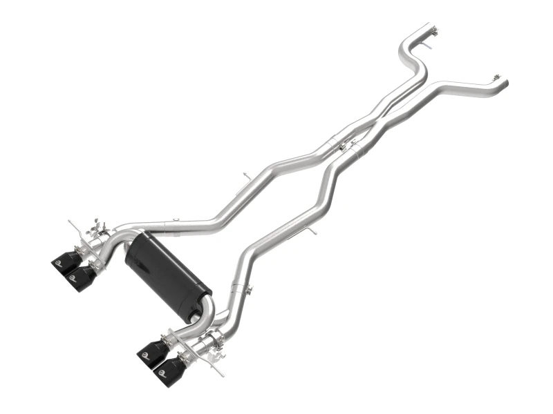 aFe MACH Force-Xp Cat-Back Auspuffanlage für 2023–2025 BMW M2 L6-3.0L (G87) mit schwarzer Spitze